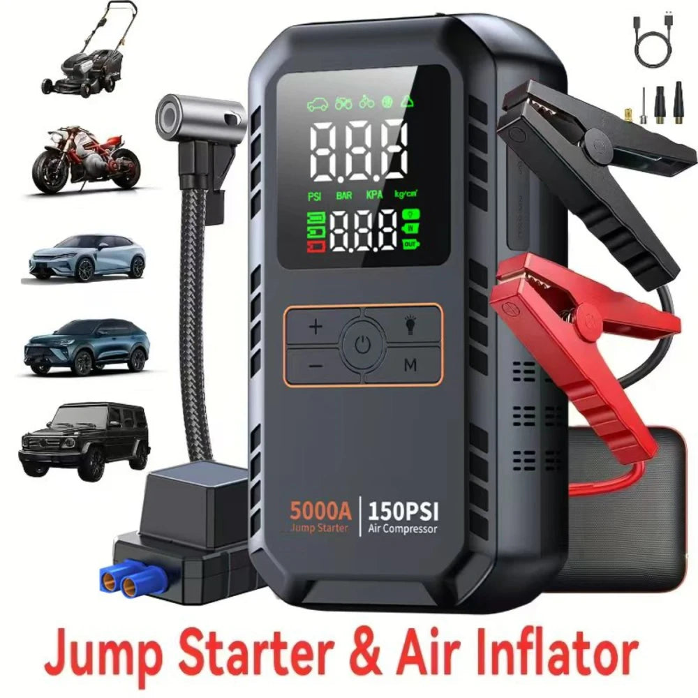 Portable Car Jump Starter with Tire Inflator