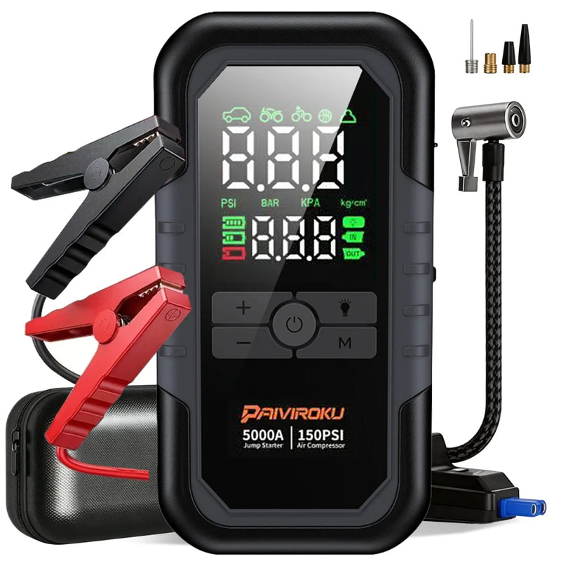 Portable Car Jump Starter with Tire Inflator